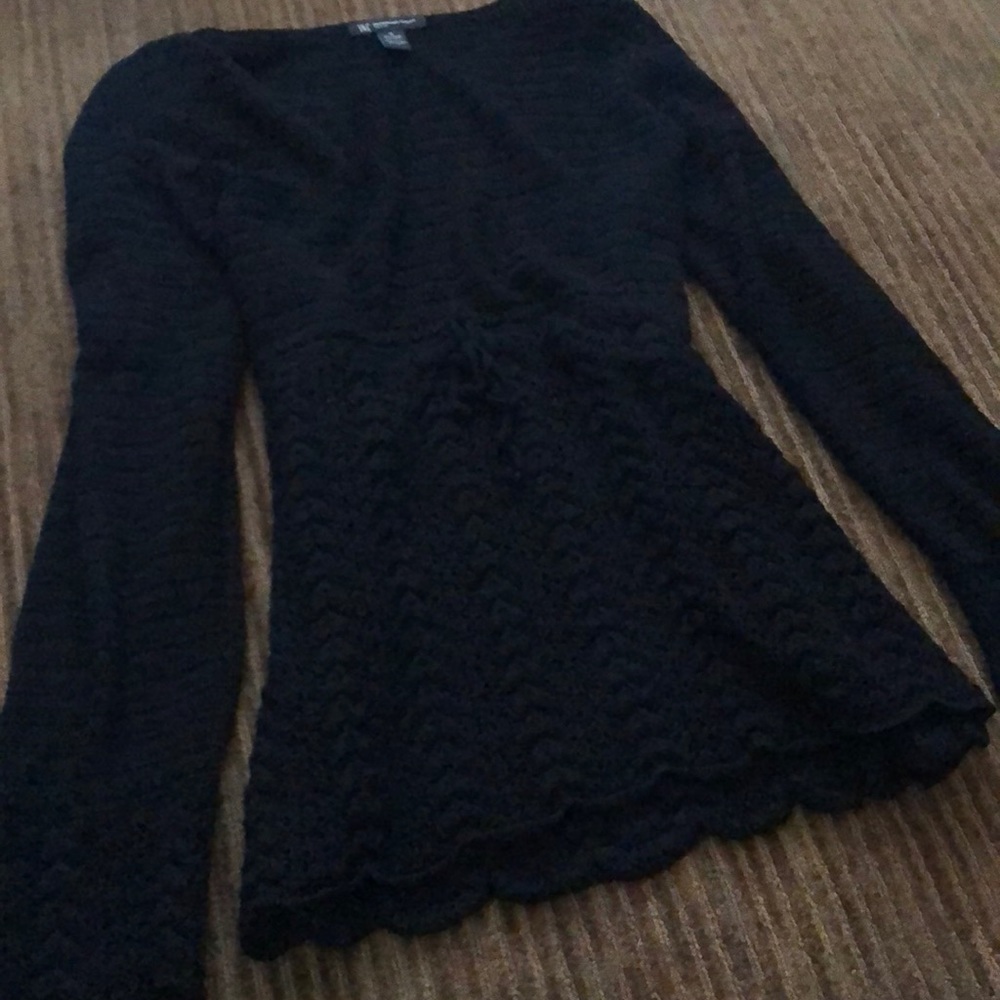 INC International Concepts Black Sweater